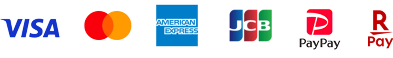 クレジットカード（Visa／Mastercard／AMEX／JCB）・キャッシュレス決済（Paypay／楽天Pay）